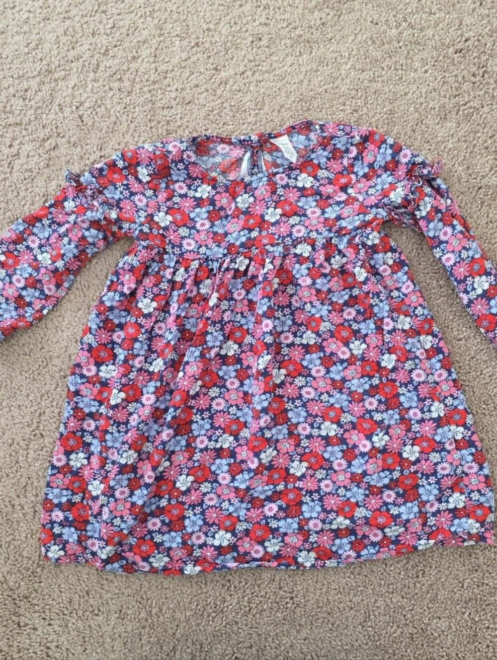 Carter's 4t floral long sleeves fall winter dress Cottagecore